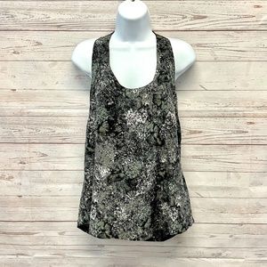 Joie Abstract Silk Racerback Tank Top Blouse